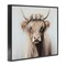 Stupell Industries Shaggy Cattle Floral Crown Framed Giclee, design by Shawna Stewart